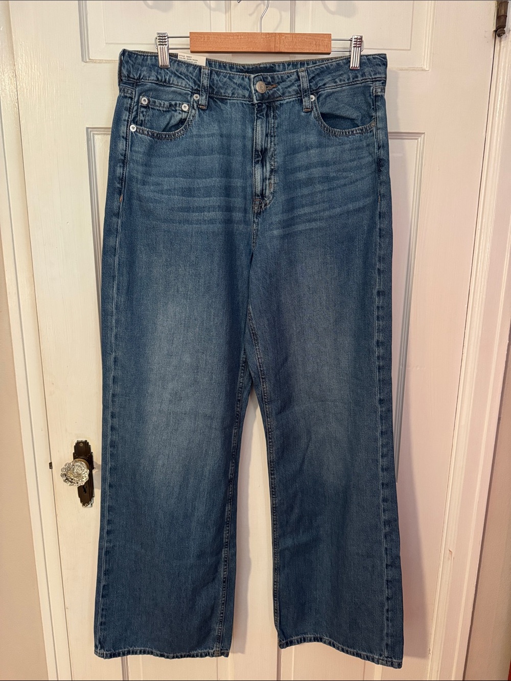 AERO NWT High Rise Wide Leg Jeans - Blue Dark Wash Vintage Inspired Size 12